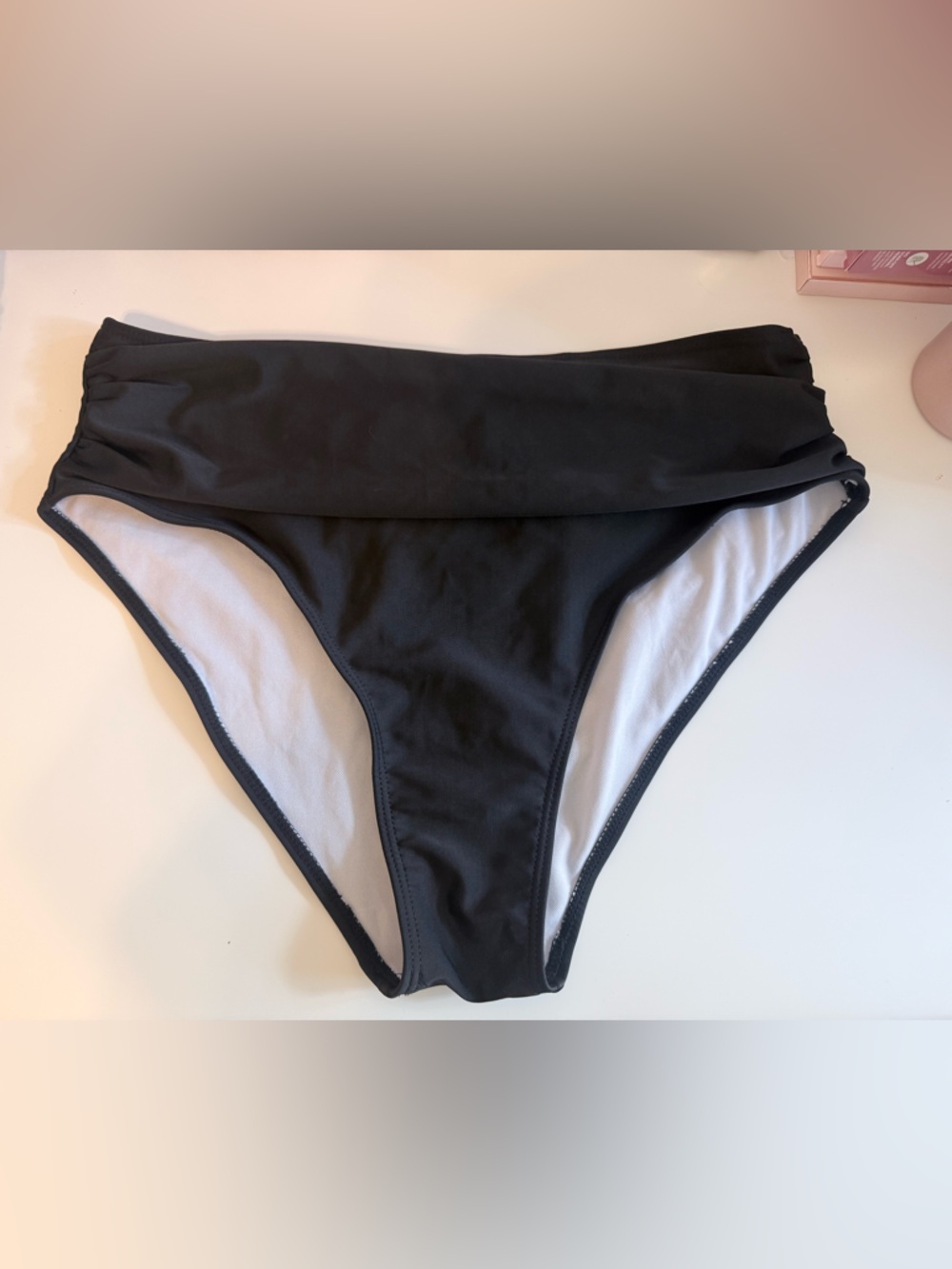 🐣5/$25-SHEIN Black High-Waist Bikini Bottom